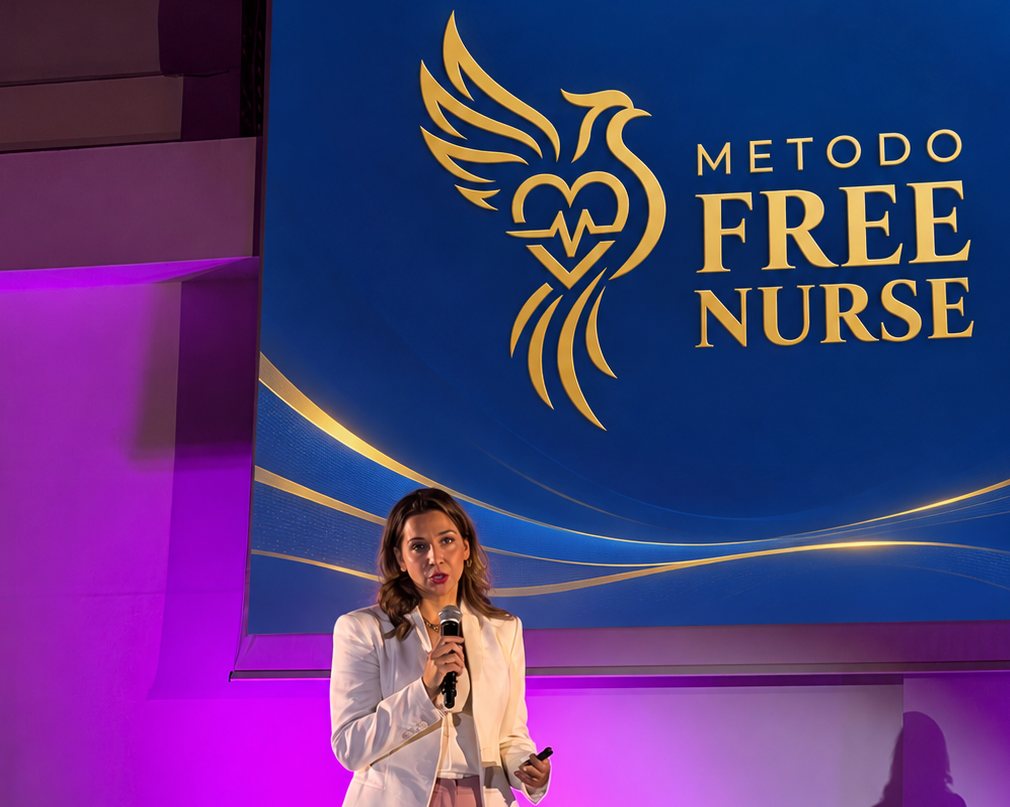 Gloria Ciabatti sul palco del Metodo Free Nurse
